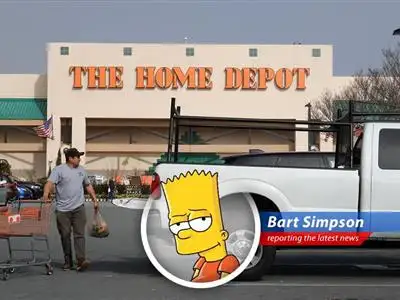Home Depot's CFO says they're holding the line on prices, unlike that cheapskate, Mr. Burns at Walmart. Cowabunga! image