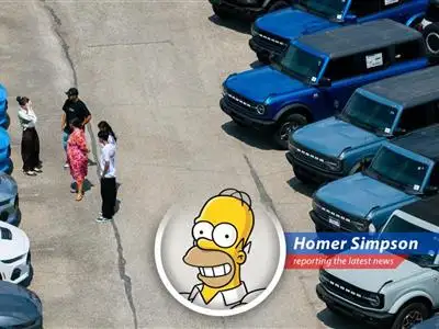 Homer Simpson reports on how tariffs are making people buy cars and iPhones now, but maybe holding back on everything else... D'oh! image
