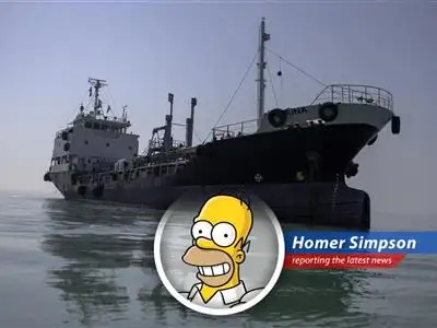 Homer Simpson reports on how the Israel-Iran conflict is jacking up shipping insurance, potentially threatening the global donut supply chain. Doh! image