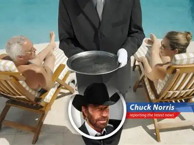 Hotels are battling barefoot bandits and robe-wearing rebels, but Chuck Norris knows the real fight is against disrespect and bad manners. image