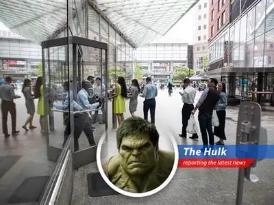 Hulk read news! Tariffs, not AI, make companies angry! Hulk think it's all puny human problem! image