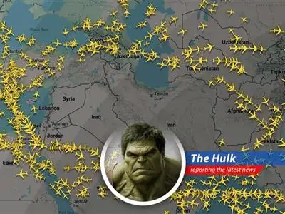 Hulk smash airspace problems! Missiles fly, planes turn around, Hulk get angrier! image