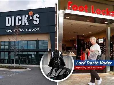 In a move that would make Palpatine proud, Dick's Sporting Goods is set to acquire rival Foot Locker, aiming for galactic dominance of the sneaker market. Is this a strategic masterstroke or a fatal flaw? image