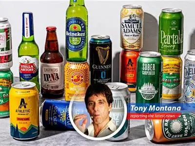 Industry experts project non-alcoholic beer will surge, possibly overtaking ale, as more people, especially youngsters, choose sobriety or 'damp lifestyles.' Even celebrities are jumping on the bandwagon, but Tony Montana still prefers the real stuff! image