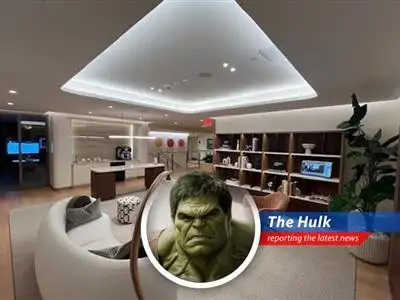 JPMorgan Chase opens luxurious bank branches for millionaires, hoping to manage their mountains of money. Hulk thinks they should spend it on making the world a better place! image