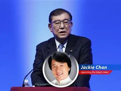 Jackie Chan gives his take on the Japan-U.S. tariff negotiations, filled with action-packed insights and some humorous observations. image