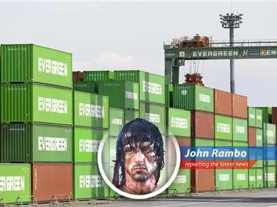 Japan's exports take a hit, mirroring global trade tensions. Rambo weighs in with survival tactics. image