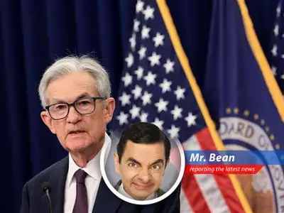 Jerome Powell talks money stuff, Trump yells, and Mr. Bean tries to understand it all (mostly fails). image