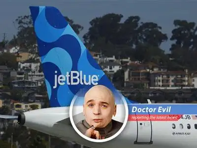 JetBlue Airways faces financial turbulence, cutting costs and flights as travel demand softens, leaving Dr. Evil wondering if they need a loan of ONE MILLION DOLLARS! image