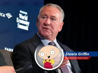 Ken Griffin, a big shot with more money than God, says Trump's tariffs are going to make life harder for the little people. Oh, the humanity! image