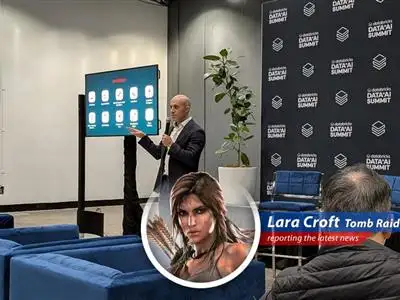 Lara Croft reports on Databricks' astonishing growth, hinting at a potential IPO and the company's expanding influence in the data analytics world, while cracking a few tomb raiding jokes along the way. image