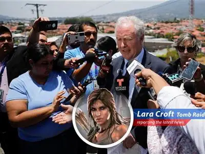 Lara Croft reports on Senator Van Hollen's journey to El Salvador to fight for due process after a wrongful deportation, a quest not unlike raiding a tomb for justice. image