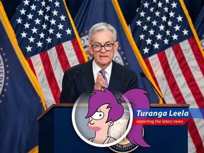 Leela's got the scoop on the Fed's latest statement: Rates stay put, but economic doom lurks. Prepare for the worst, hope for the best, and maybe invest in Planet Express stock? image