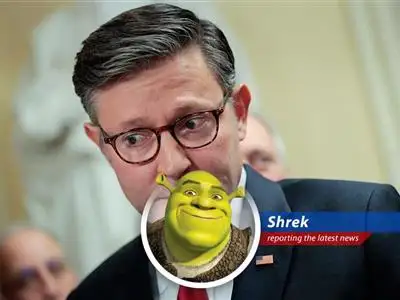 Looks like even a swamp full of persuasion ain't enough to get these politicians to agree on this here tax and spendin' bill. It's a bigger mess than Donkey trying to make waffles! image