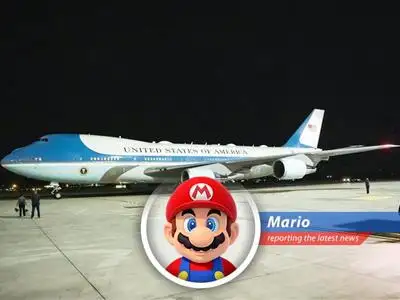 Mario jumps into the news to cover the story of Qatar's offer of a Boeing 747 to the U.S. as a temporary Air Force One, amidst manufacturing delays and political squabbles. Wahoo! image