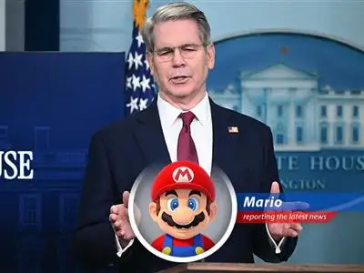 Mario jumps into the world of international economics as US and China meet to de-escalate trade tensions. Mama Mia, let's-a go! image