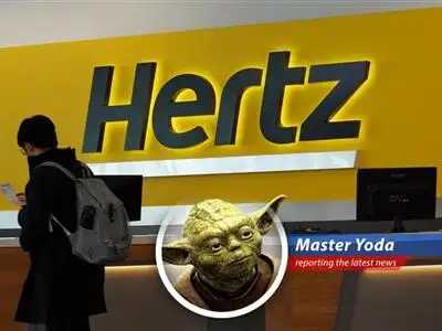 Master Yoda analyzes Hertz's recent financial woes, stock offering, and strategic shifts with a humorous and insightful perspective. image