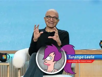 Microsoft's latest earnings report shows Azure cloud business booming, proving that even in the 21st century, humans still rely on technology to avoid thinking for themselves. And they said I was the one-eyed weirdo! image