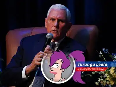 Mike Pence throws a wrench in Trump's possible acceptance of a $400 million jet from Qatar, citing security concerns and a general bad vibe. image