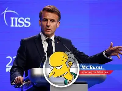 Montgomery Burns analyzes Europe's renewed interest in Southeast Asia amidst US-China trade tensions, seeing a chance for Burns Industries to exploit new markets and cement global power. image