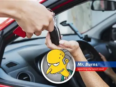 Montgomery Burns reports on how upcoming auto tariffs present a golden opportunity to squeeze every last dime out of unsuspecting car buyers, while lamenting the brief period of price stability. image