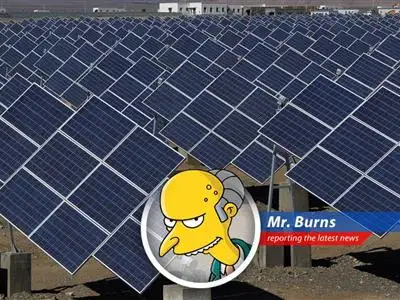 Montgomery Burns reports on new tariffs levied against Southeast Asian solar cell imports, protecting American solar manufacturers (and possibly my vast energy empire). image