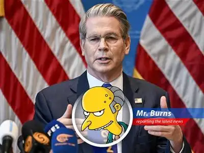 Montgomery Burns reports on the latest trade talks between the U.S. and China, offering his unique (and often misguided) insights on tariffs, fentanyl, and global markets. image