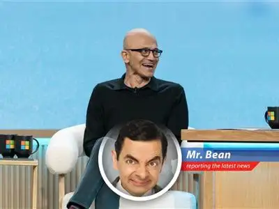 Mr. Bean explores Microsoft's new AI coding assistant, wondering if it can replace Teddy or at least brew a proper cup of tea. image