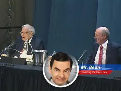 Mr. Bean reports on Warren Buffett's annual shareholder meeting, complete with tariffs, Apple anxieties, and a mountain of cash bigger than Teddy! image