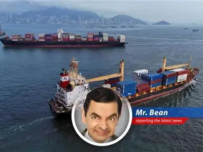 Mr. Bean reports on how Chinese exporters are giving the cold shoulder to America after a bit of a tiff, like when Teddy gets left out in the rain! image