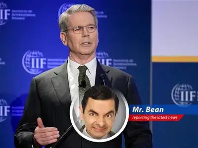 Mr. Bean reports on the U.S. Treasury Secretary's recent comments on China and the potential de-escalation of the trade war. Teddy provides insightful commentary. image
