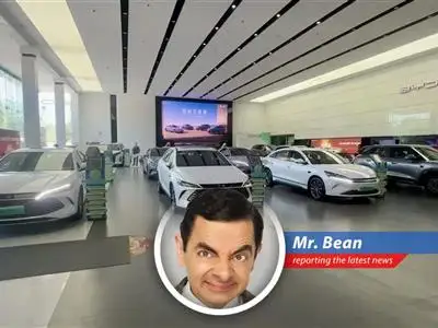 Mr. Bean reports on the electric vehicle price wars in China, where cars are cheaper than a good cup of tea and everyone's losing their trousers...er, money! image