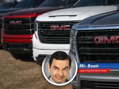 Mr. Bean shares his thoughts on General Motors recalling nearly 600,000 SUVs and trucks due to potential engine failures. A right pickle! image