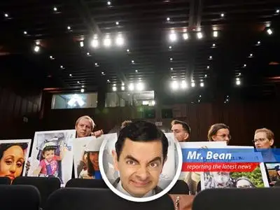 Mr. Bean stumbles upon a story about Boeing dodging prosecution over deadly 737 Max crashes, leaving him utterly bewildered and slightly suspicious of teddy's flying abilities. image