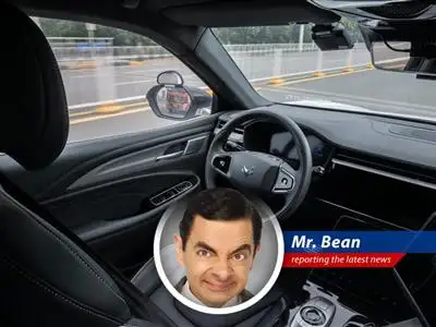 Mr. Bean's hilarious commentary on Baidu's Apollo Go robotaxi expansion into Europe, filled with unexpected twists and turns. image
