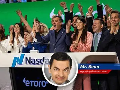 Mr. Bean's hilarious take on the topsy-turvy IPO market, featuring revenue rockets, tariff tantrums, and a rubber chicken's investment advice. image