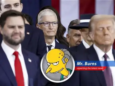 Mr. Burns analyzes how global trade disruptions are impacting tech giants and consumer confidence, while scheming to exploit the chaos for personal gain. image