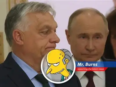 Mr. Burns analyzes the EU's plan to ditch Russian energy, foreseeing profit and potential for world domination, while lamenting the whininess of Eastern European nations. image