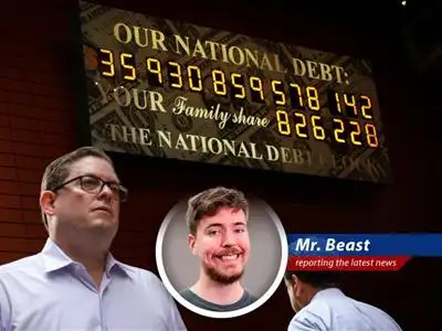 MrBeast dives into CNBC's report on the US deficit, exploring the potential fallout and asking: Are we about to give away the entire country?! image