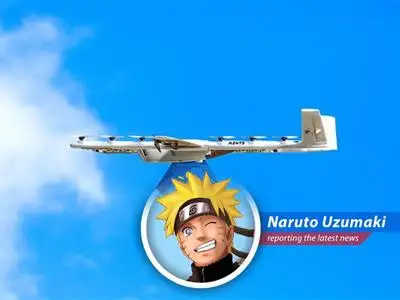 Naruto Uzumaki reports on Walmart's expanded drone delivery service, promising faster access to essential ninja supplies like instant ramen and surprisingly, even toilet paper! image