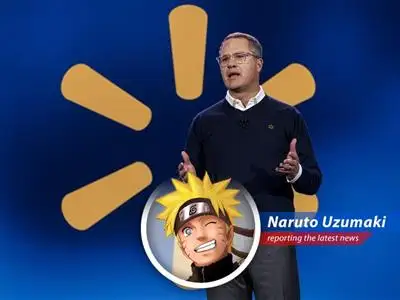 Naruto Uzumaki reports on Walmart's latest moves to attract younger shoppers and combat rising prices with new clothing lines, drone deliveries, and a fresh advertising strategy. image