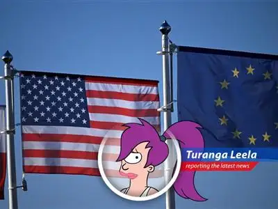 Negotiations between the U.S. and EU stall over tech regulation, taxes, and mismatched worldviews, threatening a full-blown tariff war. Looks like we're all gonna be poorer than Zoidberg! image