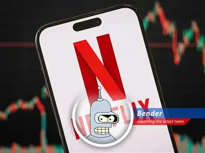 Netflix stock hits an all-time high, fueled by subscription and ad revenue, while traditional media struggles under Trump's tariffs. Bender gives his 'unbiased' take. image