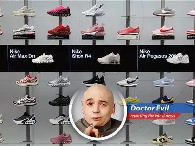 Nike increases prices on footwear and apparel due to tariffs, but Doctor Evil suspects a deeper, more sinister plot... possibly involving sharks with frickin' laser beams attached to their heads! image