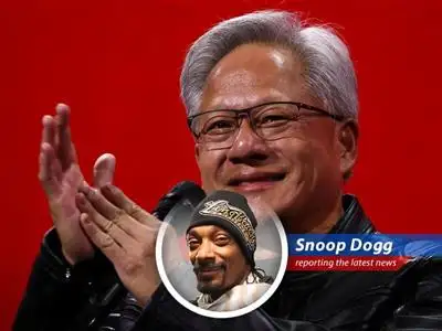 Nvidia CEO Jensen Huang says autonomous vehicles and robotics are gonna be HUGE, and Uncle Snoop's breakin' it down, West Coast style. image