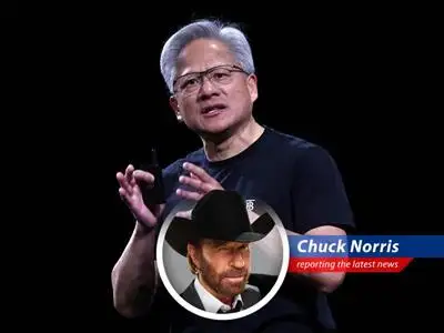 Nvidia's stock surge defies China concerns, reclaiming its throne as the world's most valuable company, proving that even artificial intelligence fears Chuck Norris. image