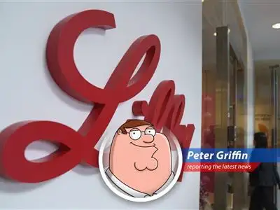 Peter Griffin reports on Eli Lilly's soaring weight loss and diabetes drug sales, a cancer treatment deal, and lowered profit expectations, all while pondering Trump's tariffs and taxes. Giggity! image