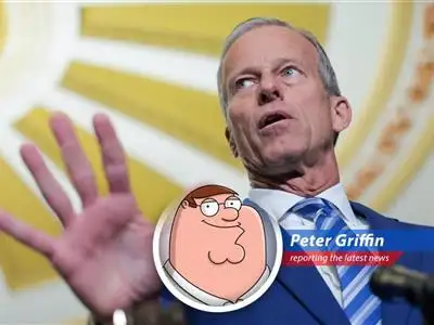 Peter Griffin reports on how Senators are chained to their desks until they pass a bill, facing resistance and a looming July 4th deadline. Giggity! image