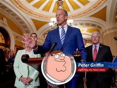 Peter Griffin reports on the Senate's massive bill, packed with tax cuts, debt ceiling increases, and weird stuff about whale hunting. It's gonna be legen...wait for it...dary! image