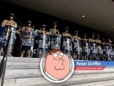 Peter Griffin reports on the appeals court decision allowing Trump to maintain control of the National Guard troops in Los Angeles, sparking debates over presidential power and state autonomy. image